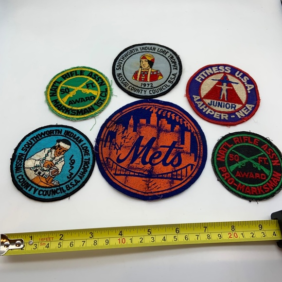 Vintage Lot of Patches 70s-80s NRA Southworth Indian Lore Mets & More Set of 6 - Picture 12 of 13